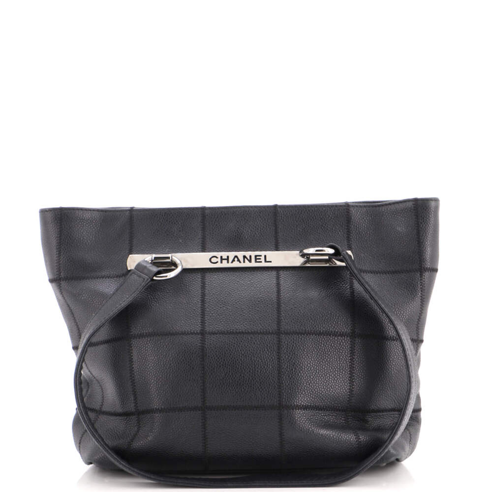 Chanel Medium Square Stitch Tote Caviar